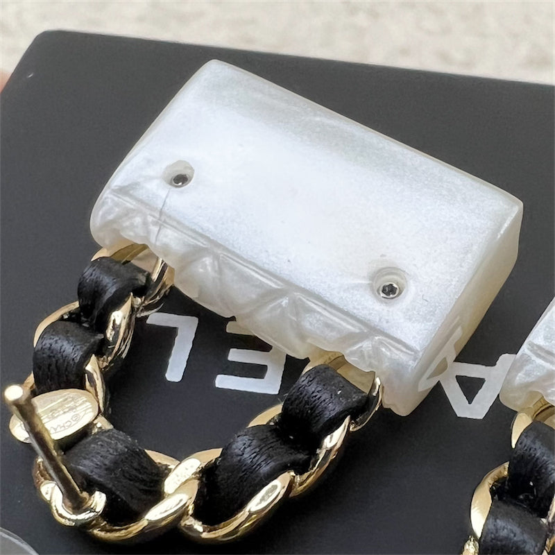 Chanel CC Logo Handbag Earrings in LGHW