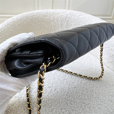 Chanel Classic Wallet on Chain WOC in Black Caviar and GHW