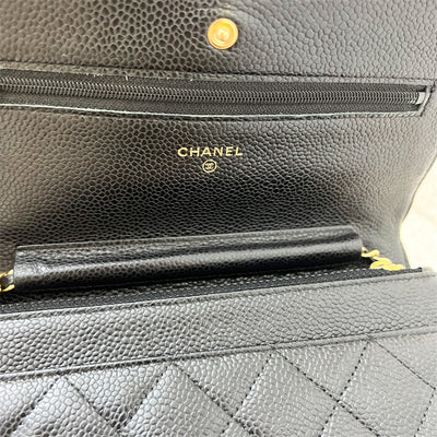 Chanel Classic Wallet on Chain WOC in Black Caviar and GHW