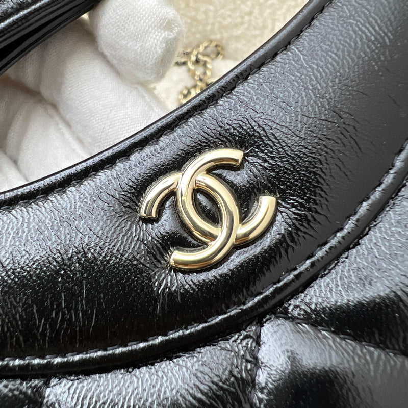 Chanel 31 Nano Shopping Bag in 25P Black Shiny Calfskin and LGHW (Model: AP3656)