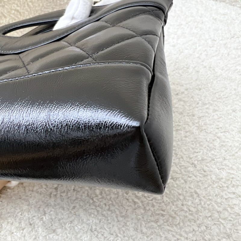 Chanel 31 Nano Shopping Bag in 25P Black Shiny Calfskin and LGHW (Model: AP3656)