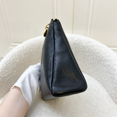 Chanel Vintage Pouch in Black Caviar and GHW