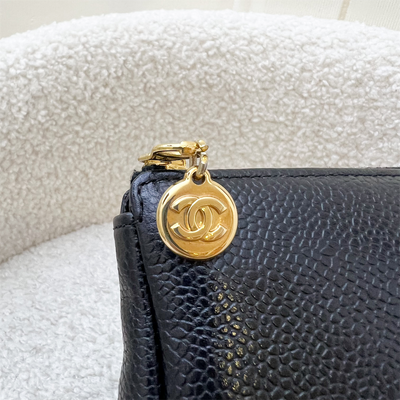 Chanel Vintage Pouch in Black Caviar and GHW