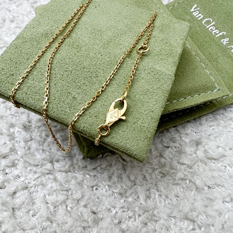 Van Cleef & Arpels VCA Sweet Alhambra Butterfly Pendant with Mother of Pearl MOP in 18K Yellow Gold