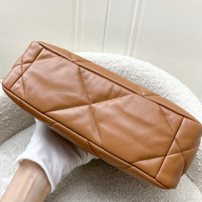 Chanel 19 Small Flap in 22S Caramel Lambskin and 3-tone HW (Model: AS1160)