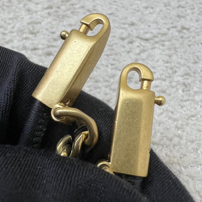 Chanel 22 Mini Hobo Handbag in 24S Striped Black and White Shiny Calfskin and AGHW (Detachable Strap)