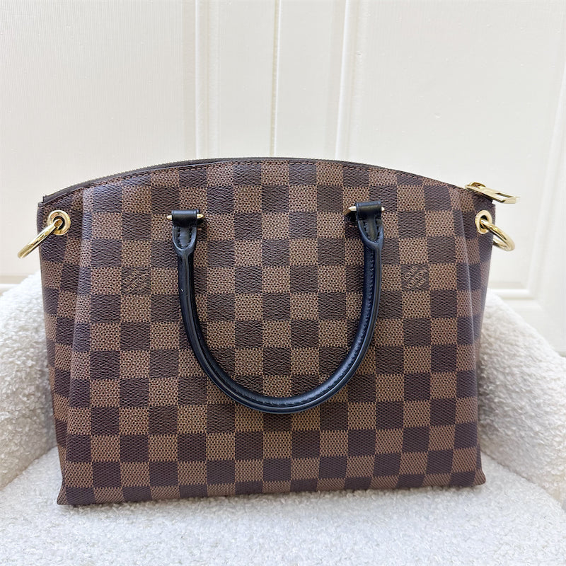 LV Odeon Tote PM Black in Damier Ebene Canvas and GHW