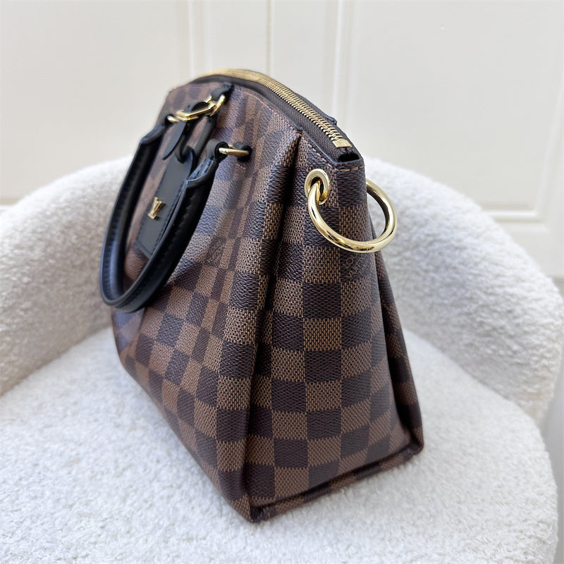 LV Odeon Tote PM Black in Damier Ebene Canvas and GHW