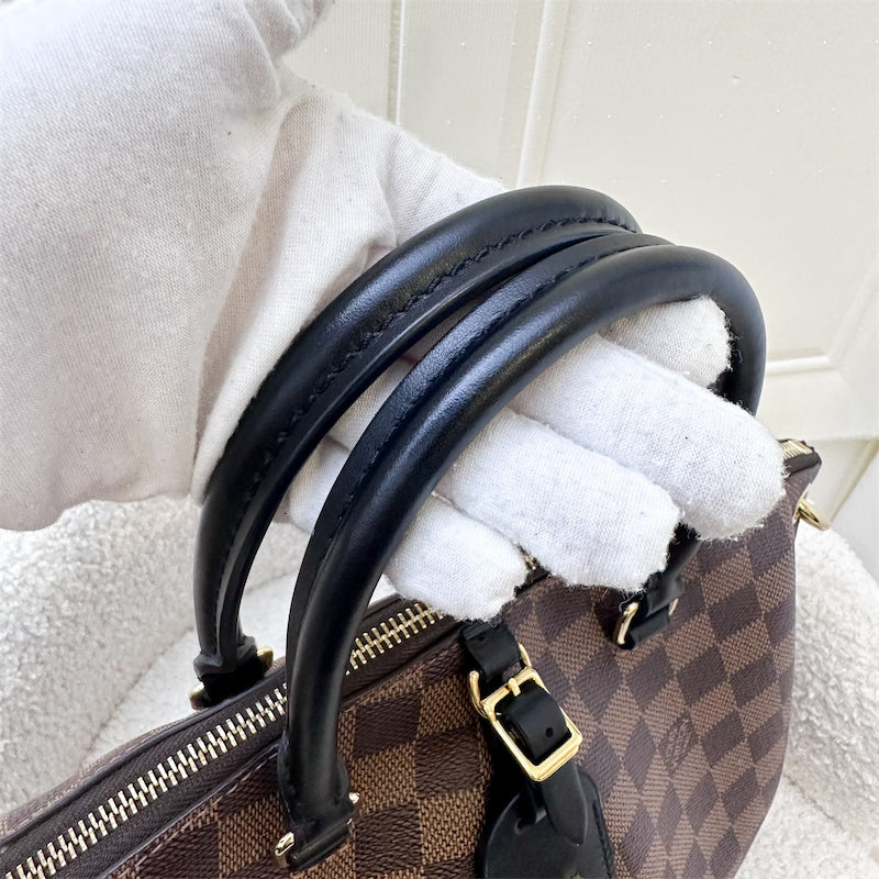 LV Odeon Tote PM Black in Damier Ebene Canvas and GHW