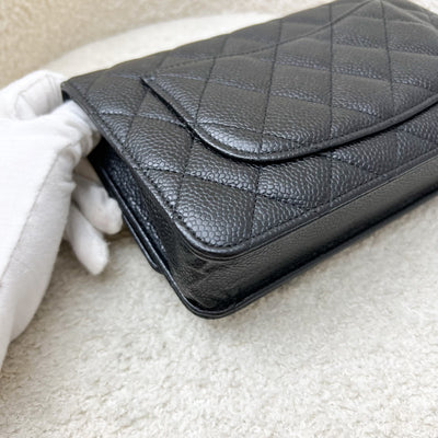 Chanel Classic Wallet on Chain WOC in Black Caviar and GHW