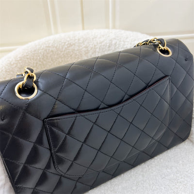 Chanel Medium Classic Flap CF in Black Lambskin and 24K GHW