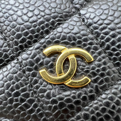 Chanel Classic Wallet on Chain WOC in Black Caviar and GHW