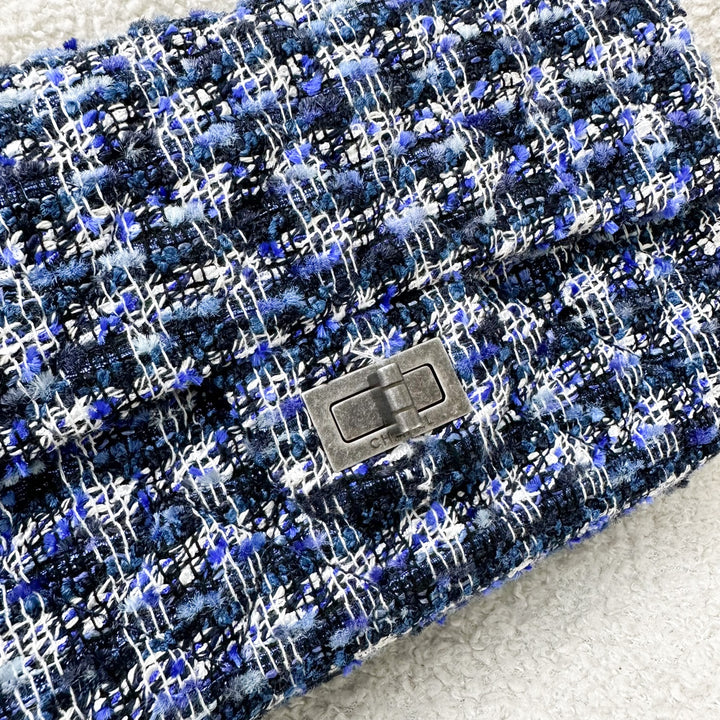 Chanel 2.55 Reissue Mini Flap in 20P Navy / Blue / Black Tweed and