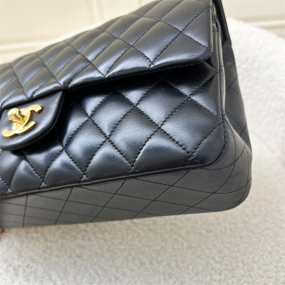 Chanel Medium Classic Flap CF in Black Lambskin and 24K GHW