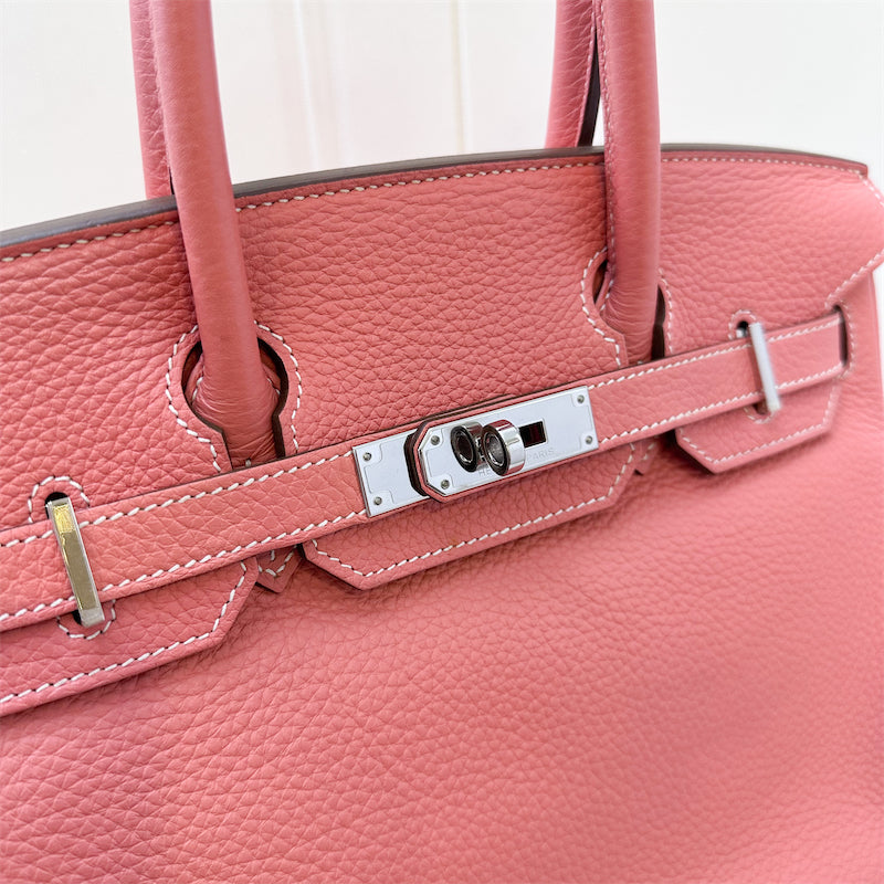 Hermes Birkin 30 in Crevette Taurillon Clemence Leather and PHW