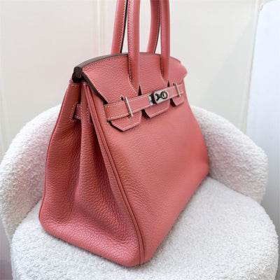 Hermes Birkin 30 in Crevette Taurillon Clemence Leather and PHW