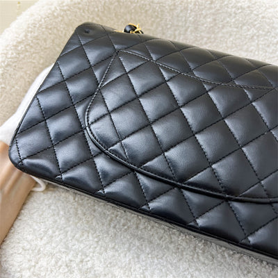 Chanel Medium Classic Flap CF in Black Lambskin and 24K GHW