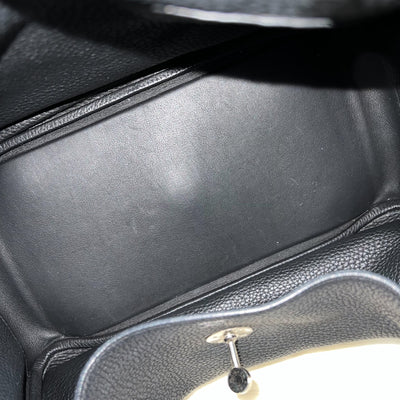 Hermes Lindy 30 in Noir Black Clemence Leather and PHW
