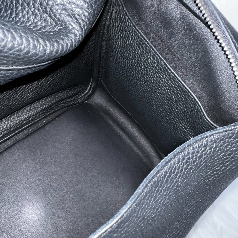 Hermes Lindy 30 in Noir Black Clemence Leather and PHW