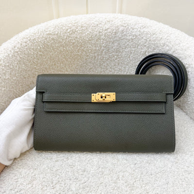 Hermes Kelly to Go in Vert De Gris Epsom Leather and GHW