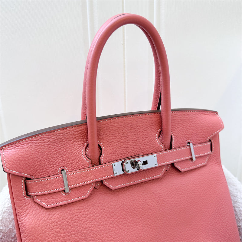 Hermes Birkin 30 in Crevette Taurillon Clemence Leather and PHW