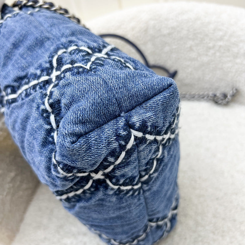 Chanel 22 Mini Hobo Bag in 24P Denim Fabric and SHW (Model: AS3980)
