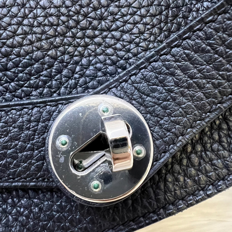 Hermes Lindy 30 in Noir Black Clemence Leather and PHW