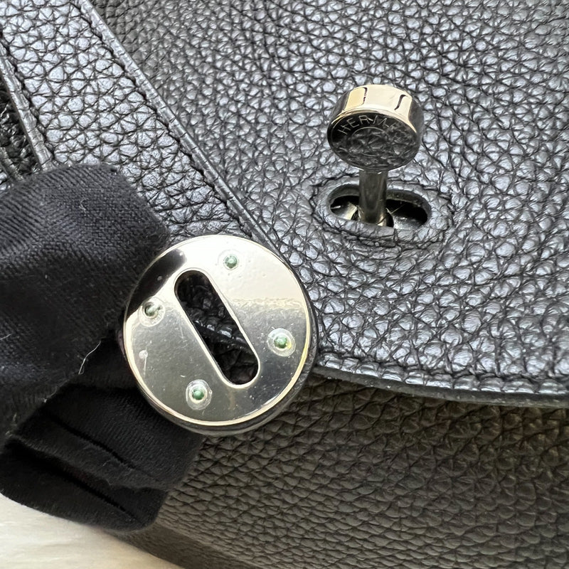 Hermes Lindy 30 in Noir Black Clemence Leather and PHW