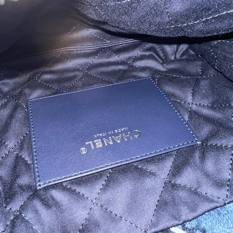 Chanel 22 Mini Hobo Bag in 24P Denim Fabric and SHW (Model: AS3980)