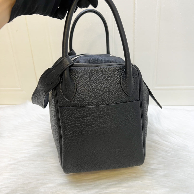 Hermes Lindy 30 in Noir Black Clemence Leather and PHW