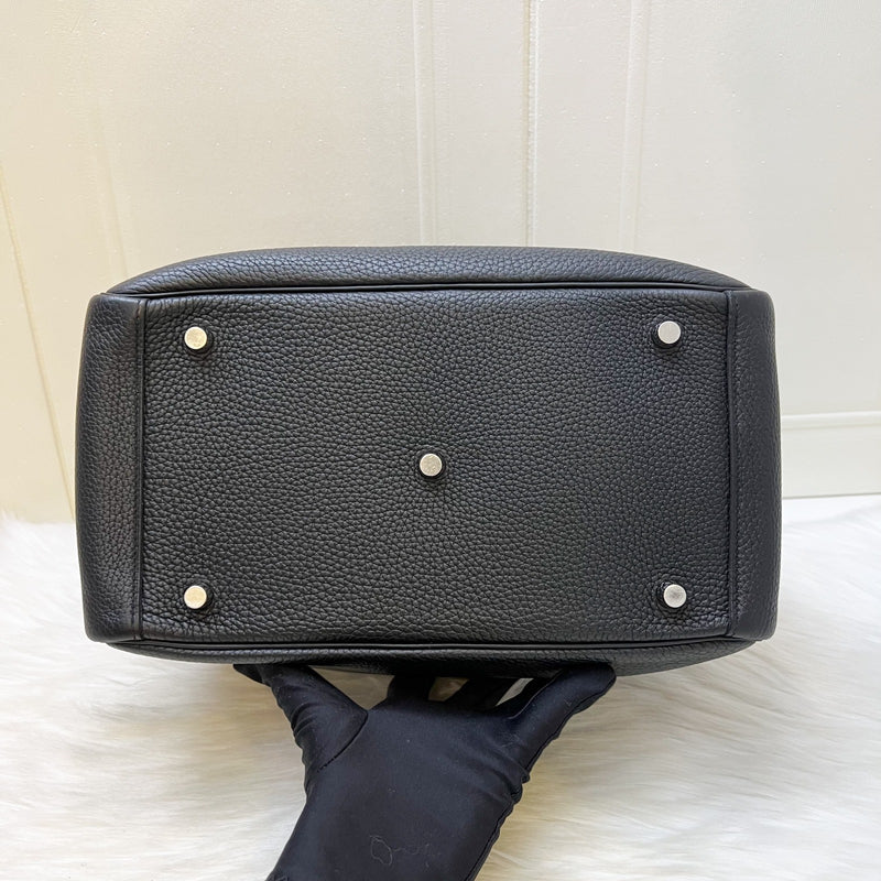 Hermes Lindy 30 in Noir Black Clemence Leather and PHW