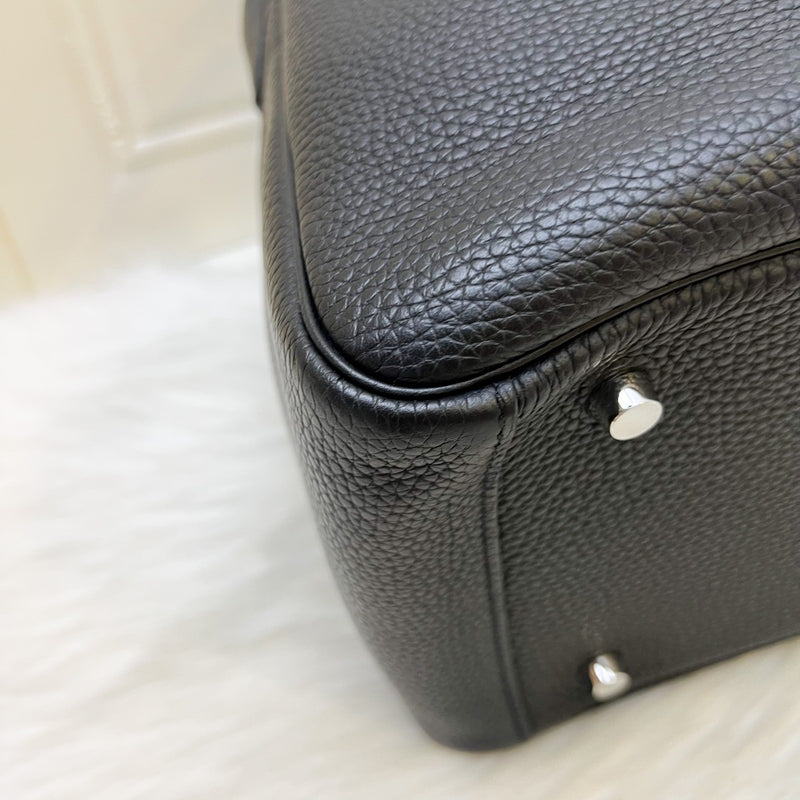 Hermes Lindy 30 in Noir Black Clemence Leather and PHW