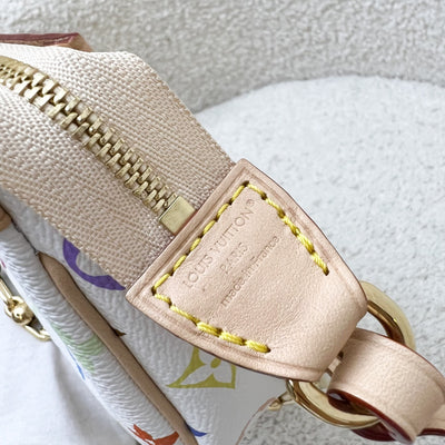 LV Louis Vuitton x Takashi Murakami Pochette Accessoires in Multicolore Blanc Monogram Canvas and GHW (Model: M13404)