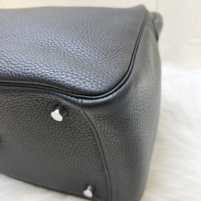 Hermes Lindy 30 in Noir Black Clemence Leather and PHW