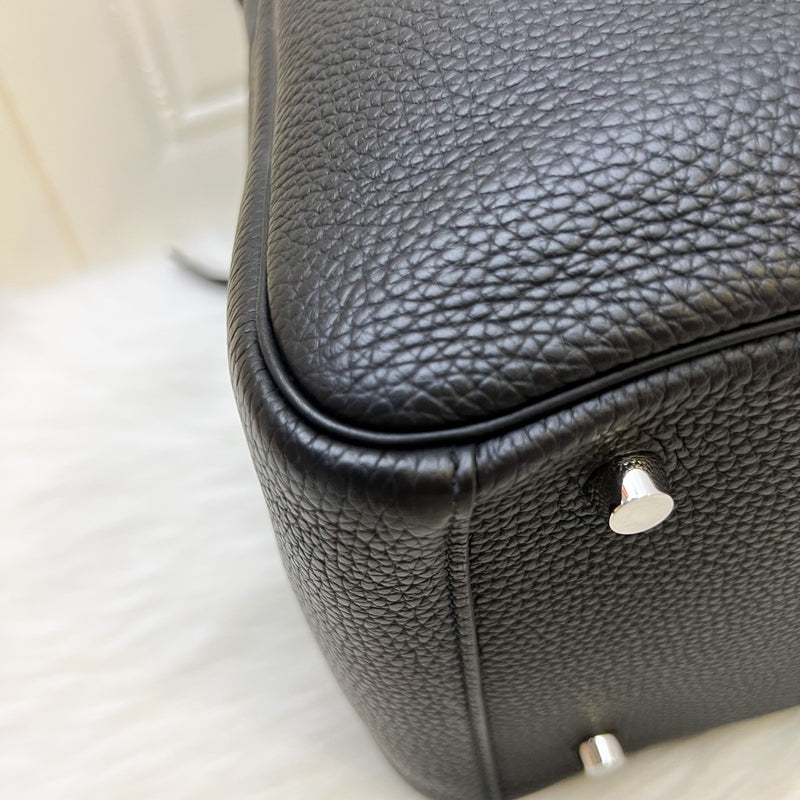 Hermes Lindy 30 in Noir Black Clemence Leather and PHW