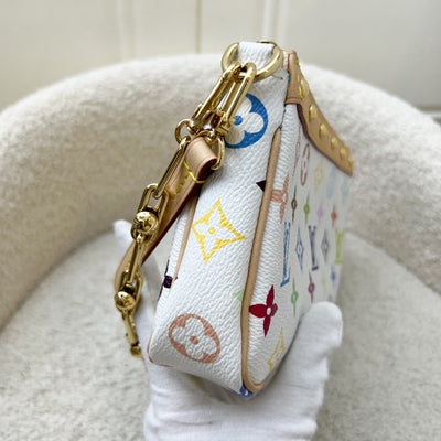 LV Louis Vuitton x Takashi Murakami Pochette Accessoires in Multicolore Blanc Monogram Canvas and GHW (Model: M13404)