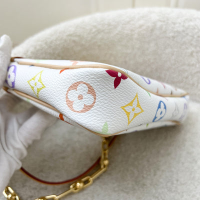 LV Louis Vuitton x Takashi Murakami Pochette Accessoires in Multicolore Blanc Monogram Canvas and GHW (Model: M13404)