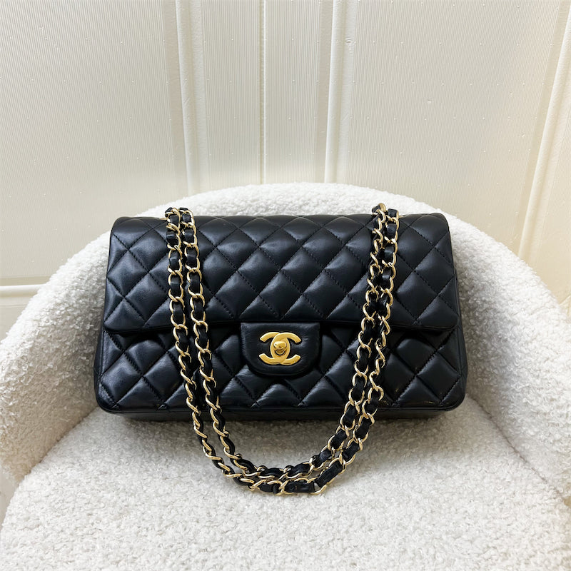 Chanel Medium Classic Flap CF in Black Lambskin and GHW