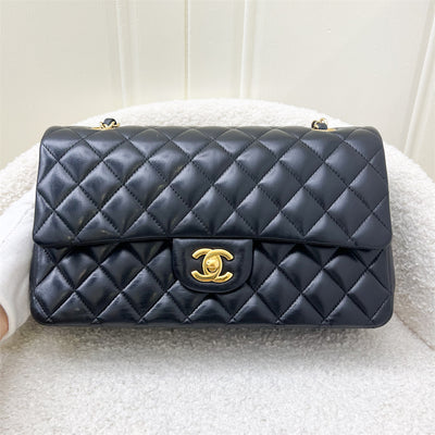 Chanel Medium Classic Flap CF in Black Lambskin and GHW