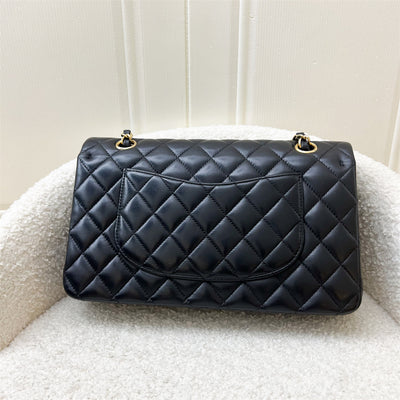 Chanel Medium Classic Flap CF in Black Lambskin and GHW