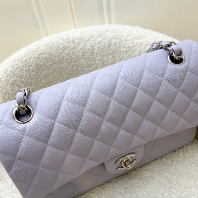 Chanel Medium Classic Flap CF in 21K Lilac Caviar and SHW (Model: A01112)