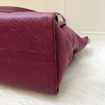 LV Lumineuse PM Bag in Maroon Empreinte Leather and GHW (Model: M94046)