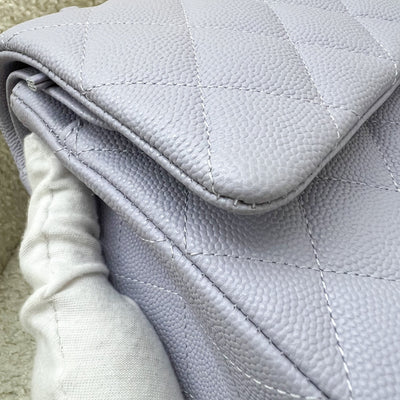 Chanel Medium Classic Flap CF in 21K Lilac Caviar and SHW (Model: A01112)