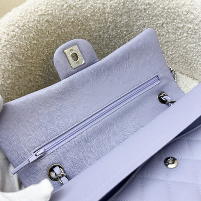 Chanel Medium Classic Flap CF in 21K Lilac Caviar and SHW (Model: A01112)