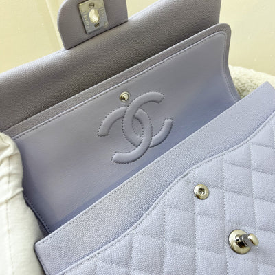 Chanel Medium Classic Flap CF in 21K Lilac Caviar and SHW (Model: A01112)