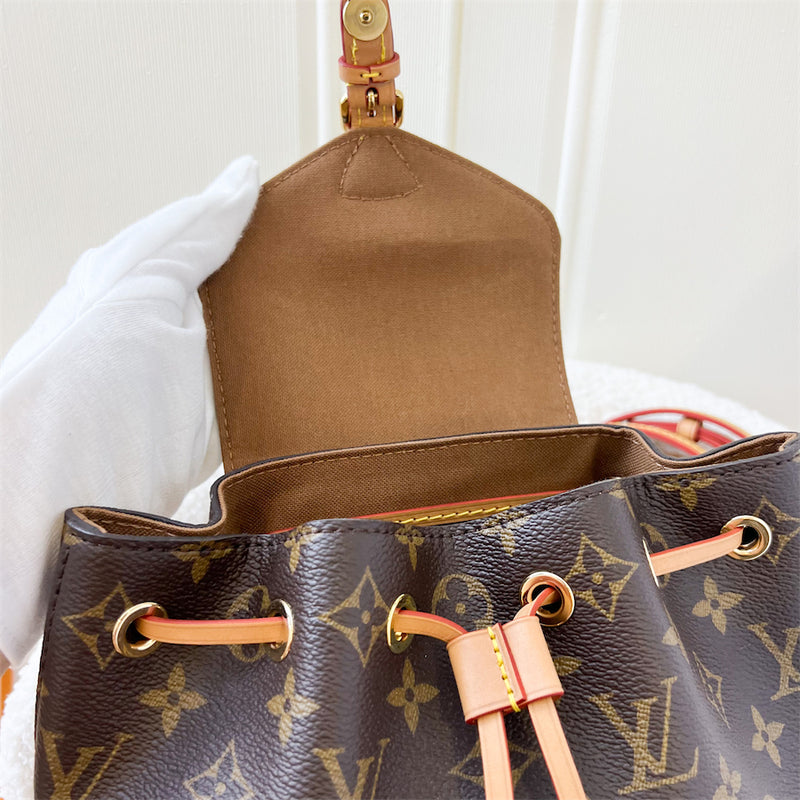 Louis Vuitton Montsouris BB backpack in leather and Monogram canvas - Gaja  Refashion