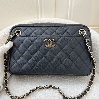 Chanel 18C Classic Camera Bag in Black Caviar GHW