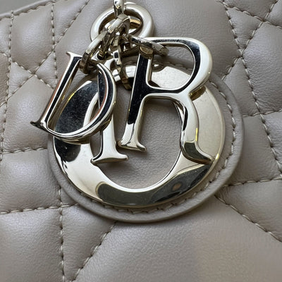 Dior Small Dior Book Tote in Powder Beige Macrocannage Calfskin and LGHW