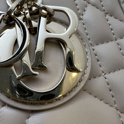 Dior Small Dior Book Tote in Powder Beige Macrocannage Calfskin and LGHW
