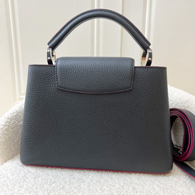 LV Capucines BB in Black Taurillon Leather Fuchsia Interior and SHW